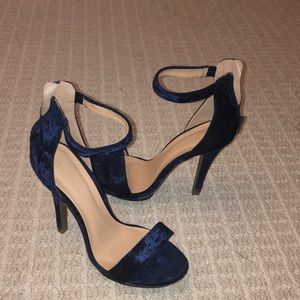 Velvet Blue Heels